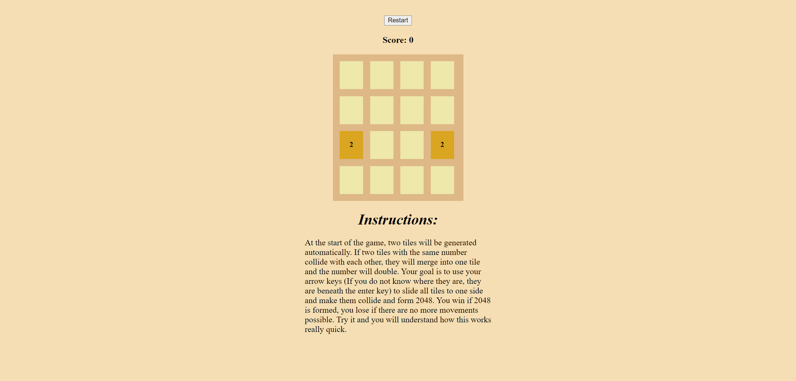 Low resolution version of 2048